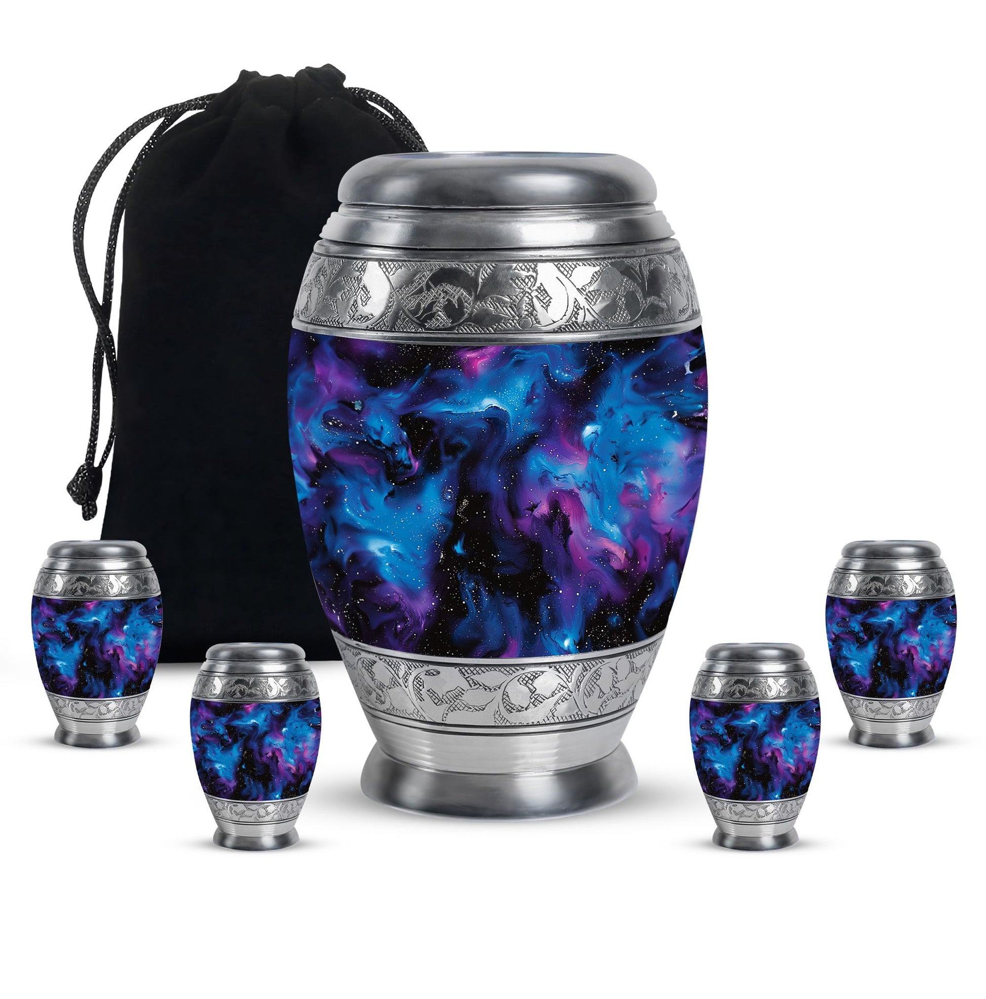 Galaxy Urn For Human Ashes Adult Large Teardrop, Heart Urn For Ashes