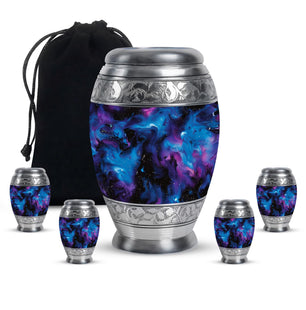 Galaxy Urn For Human Ashes Adult Large Teardrop, Heart Urn For Ashes
