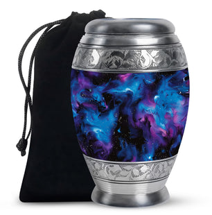 Galaxy Urn For Human Ashes Adult Large Teardrop, Heart Urn For Ashes