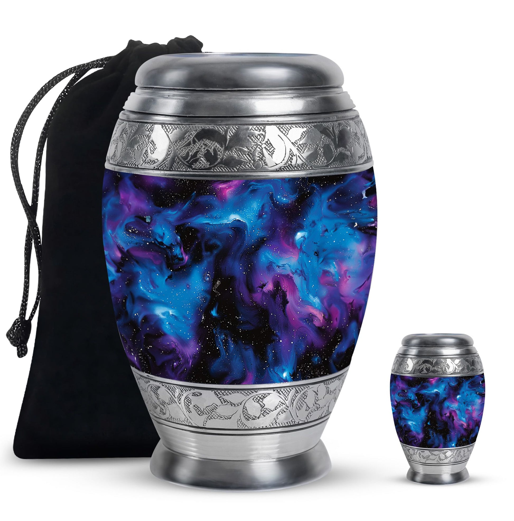 Galaxy Urn For Human Ashes Adult Large Teardrop, Heart Urn For Ashes