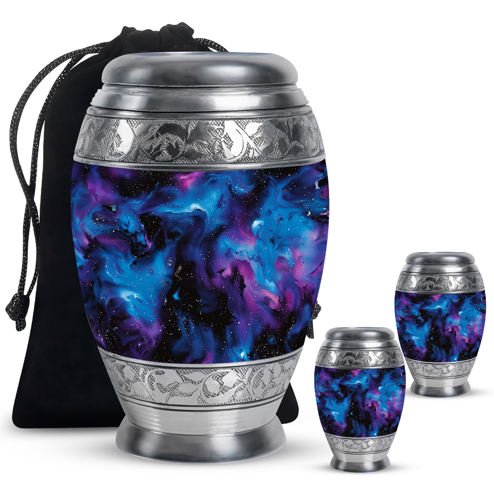 Galaxy Urn For Human Ashes Adult Large Teardrop, Heart Urn For Ashes
