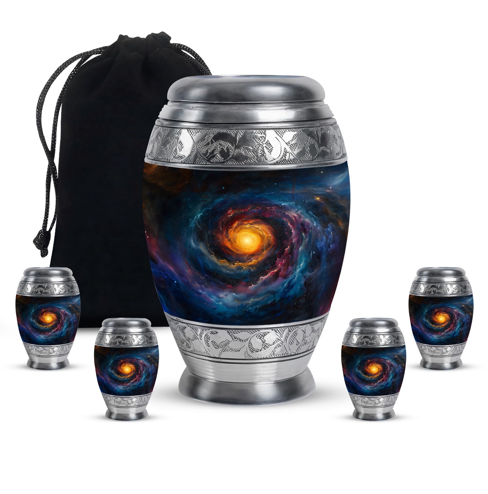 Galaxy Urn For Son Teardrop, Heart Cremation Urn