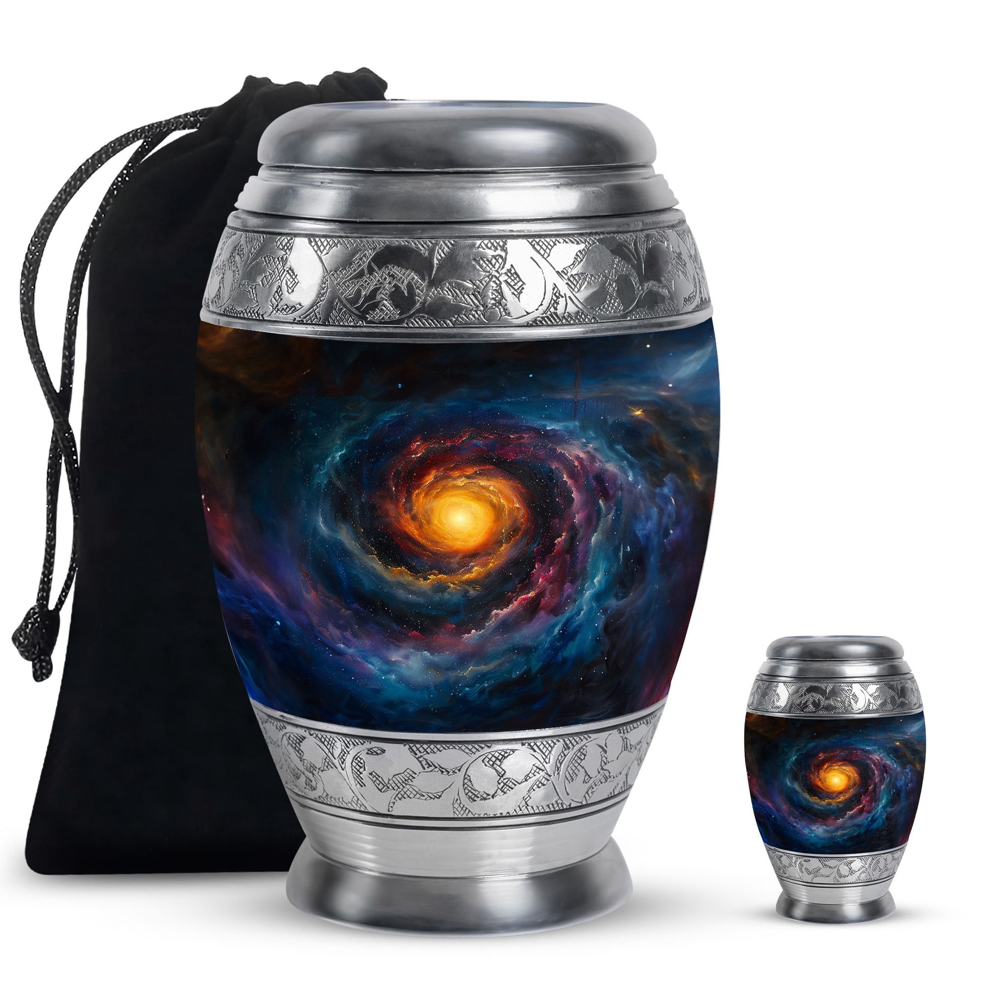 Galaxy Urn For Son Teardrop, Heart Cremation Urn