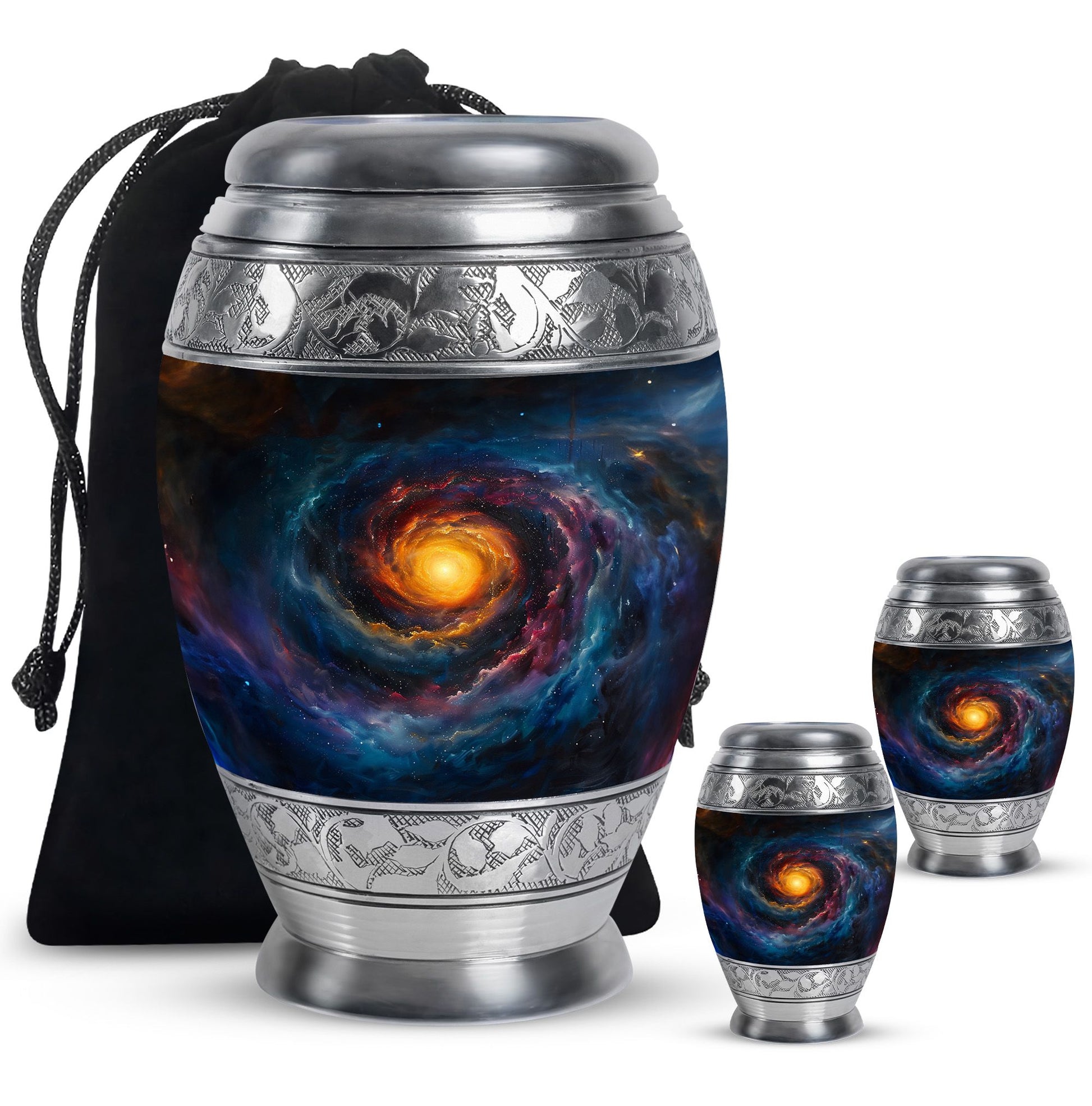 Galaxy Urn For Son Teardrop, Heart Cremation Urn