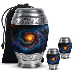 Galaxy Urn For Son Teardrop, Heart Cremation Urn