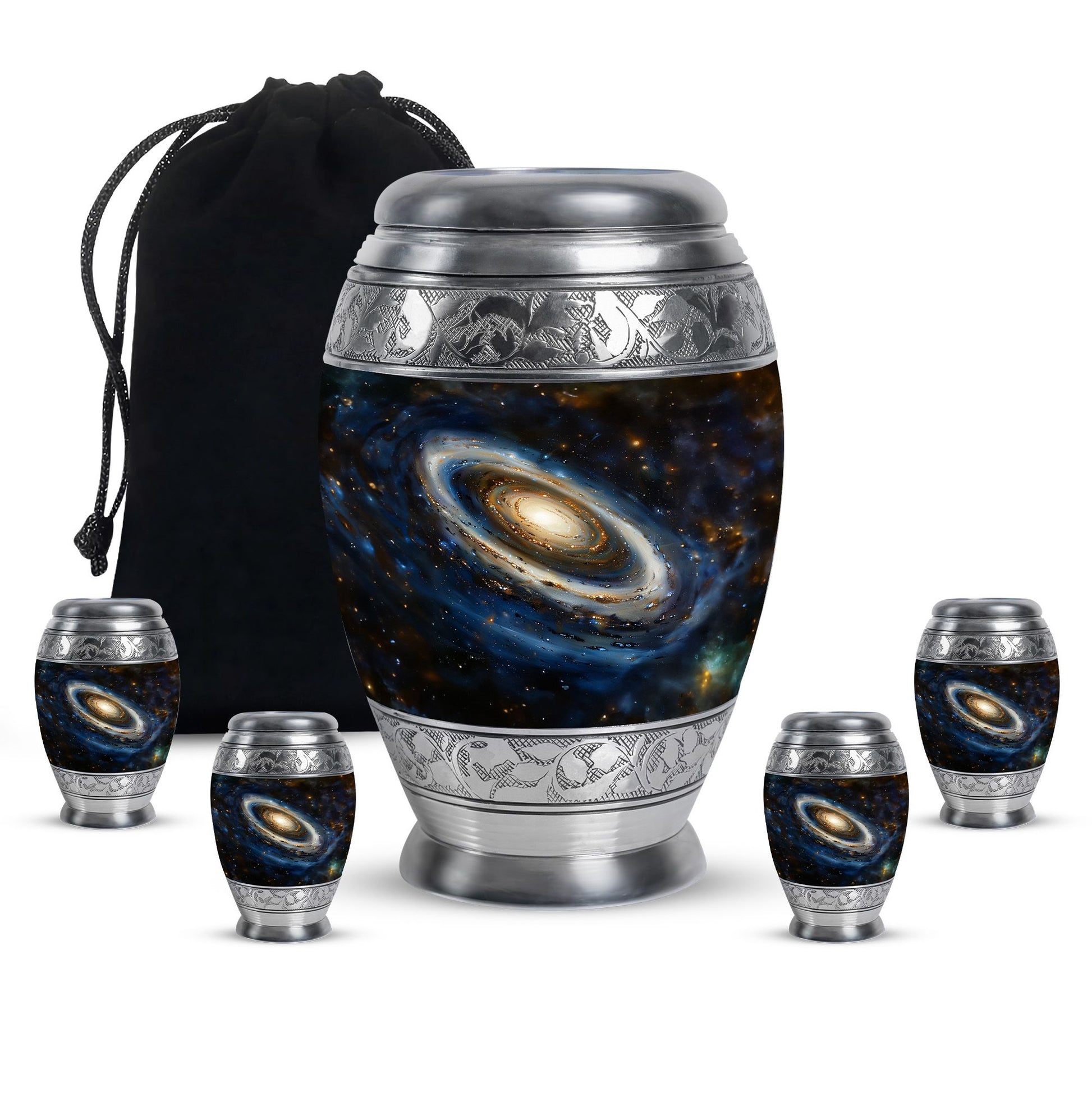 Galaxy Medium Urn For Ashes Teardrop, Heart Cremation Urn