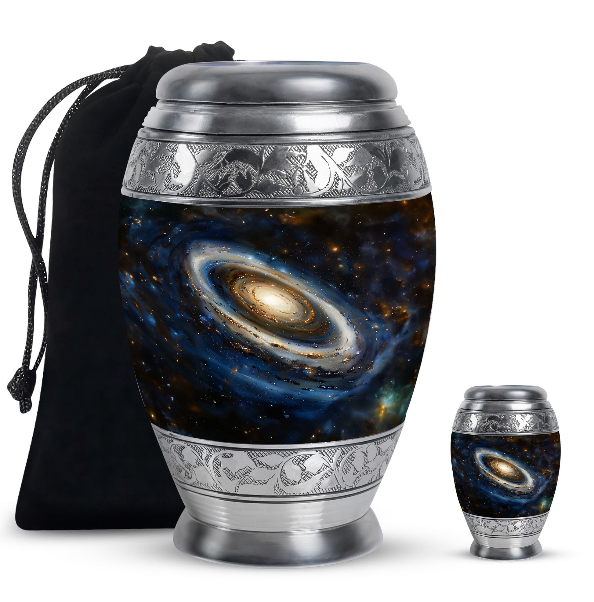 Galaxy Medium Urn For Ashes Teardrop, Heart Cremation Urn