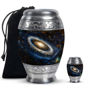 Galaxy Medium Urn For Ashes Teardrop, Heart Cremation Urn