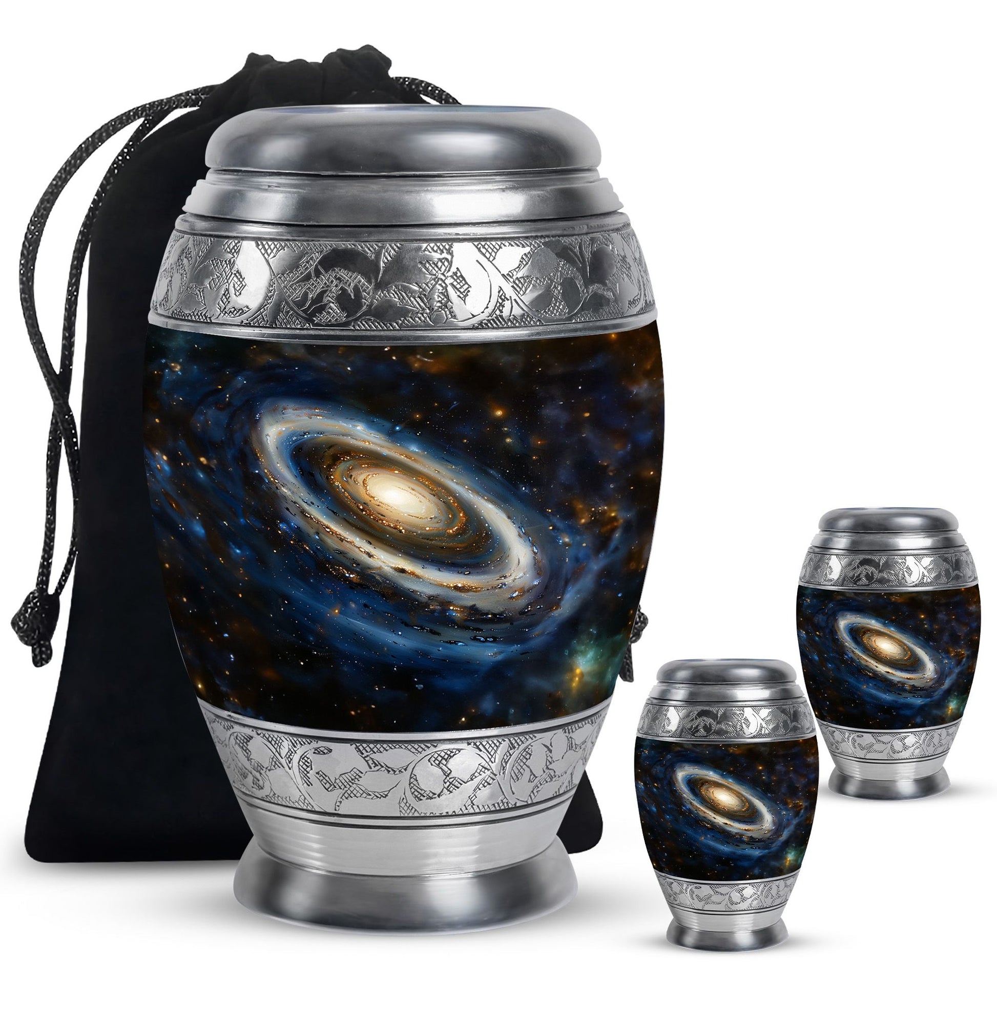 Galaxy Medium Urn For Ashes Teardrop, Heart Cremation Urn