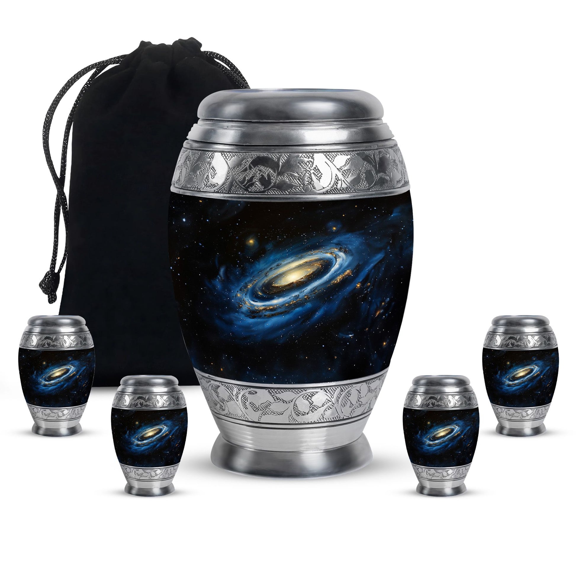 Galaxy Cremation Urns For Ashes For Women Teardrop, Heart Shape Urn