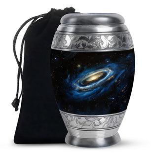 Galaxy Cremation Urns For Ashes For Women Teardrop, Heart Shape Urn