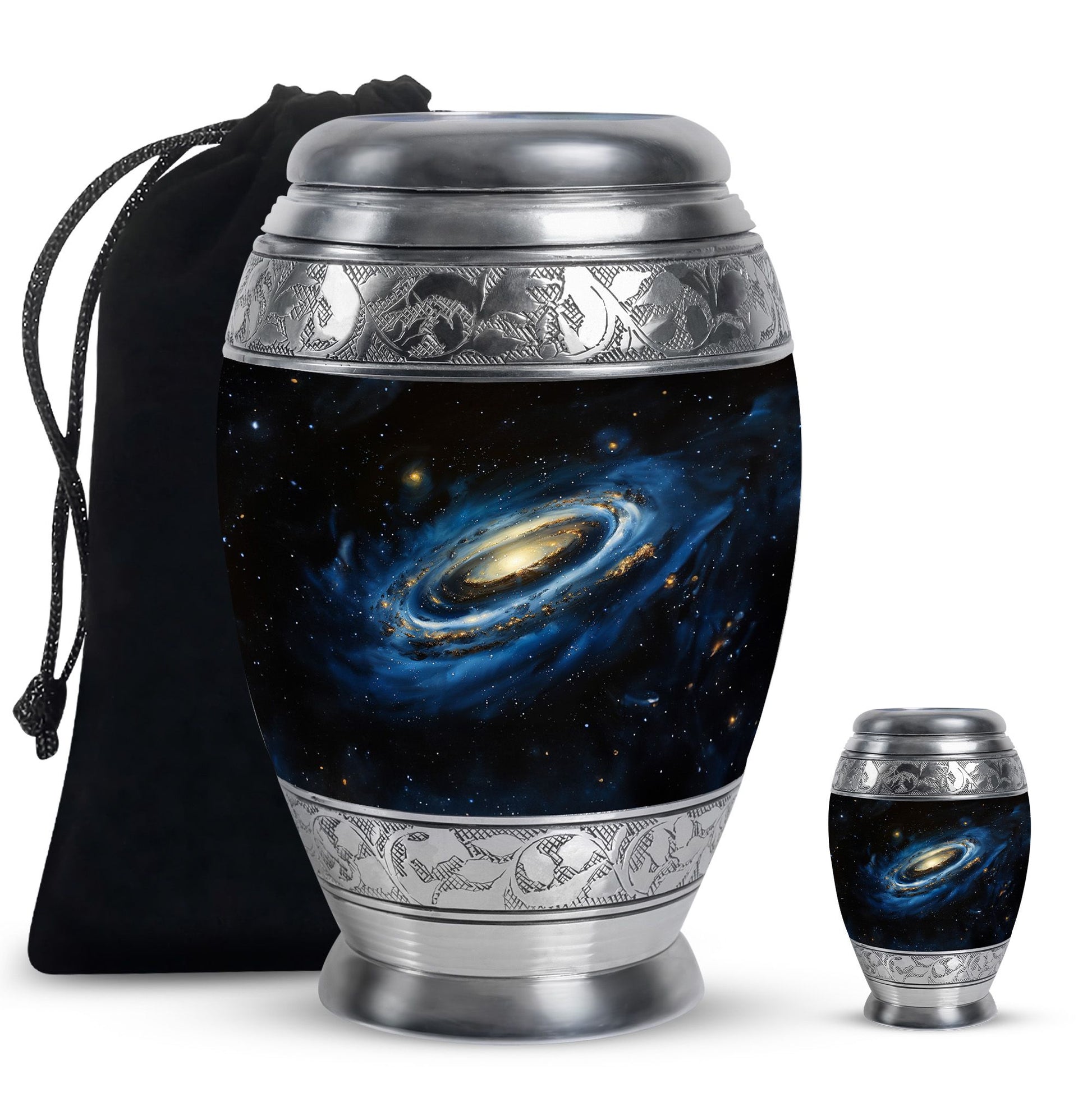 Galaxy Cremation Urns For Ashes For Women Teardrop, Heart Shape Urn