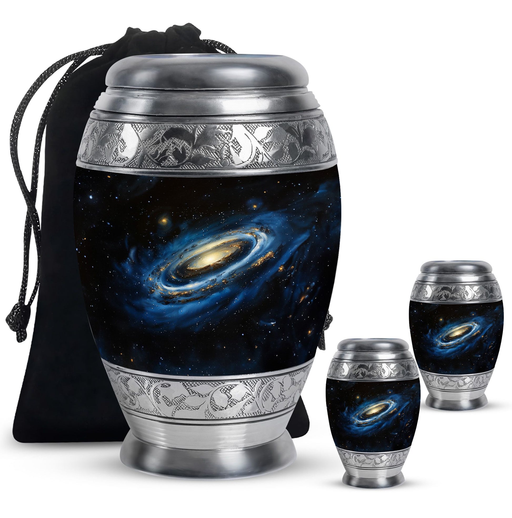 Galaxy Cremation Urns For Ashes For Women Teardrop, Heart Shape Urn