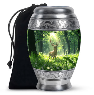 Deer Theme Large Urn 10 Inch