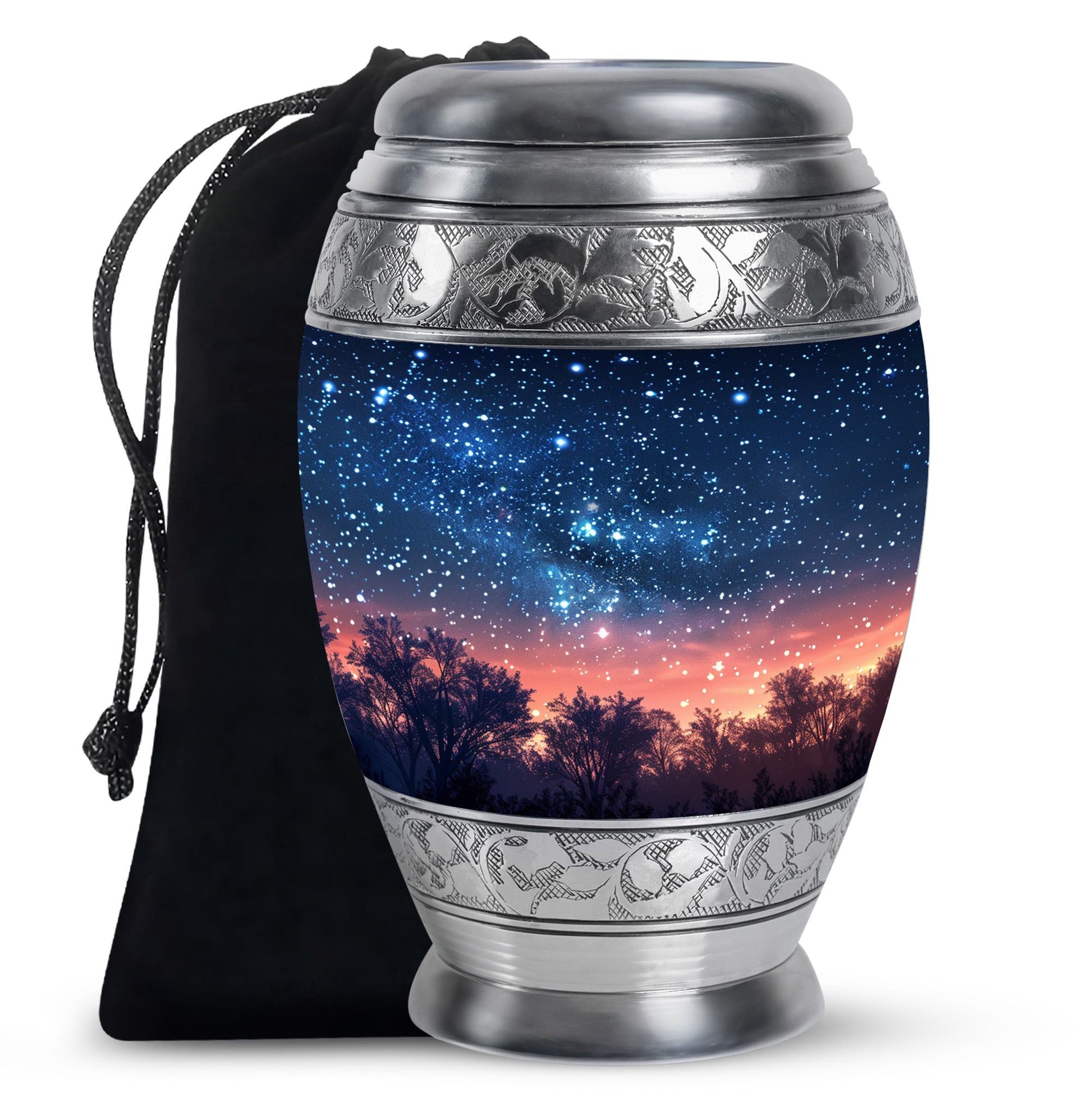 Majestic Sky Theme Large Urn 10 Inch