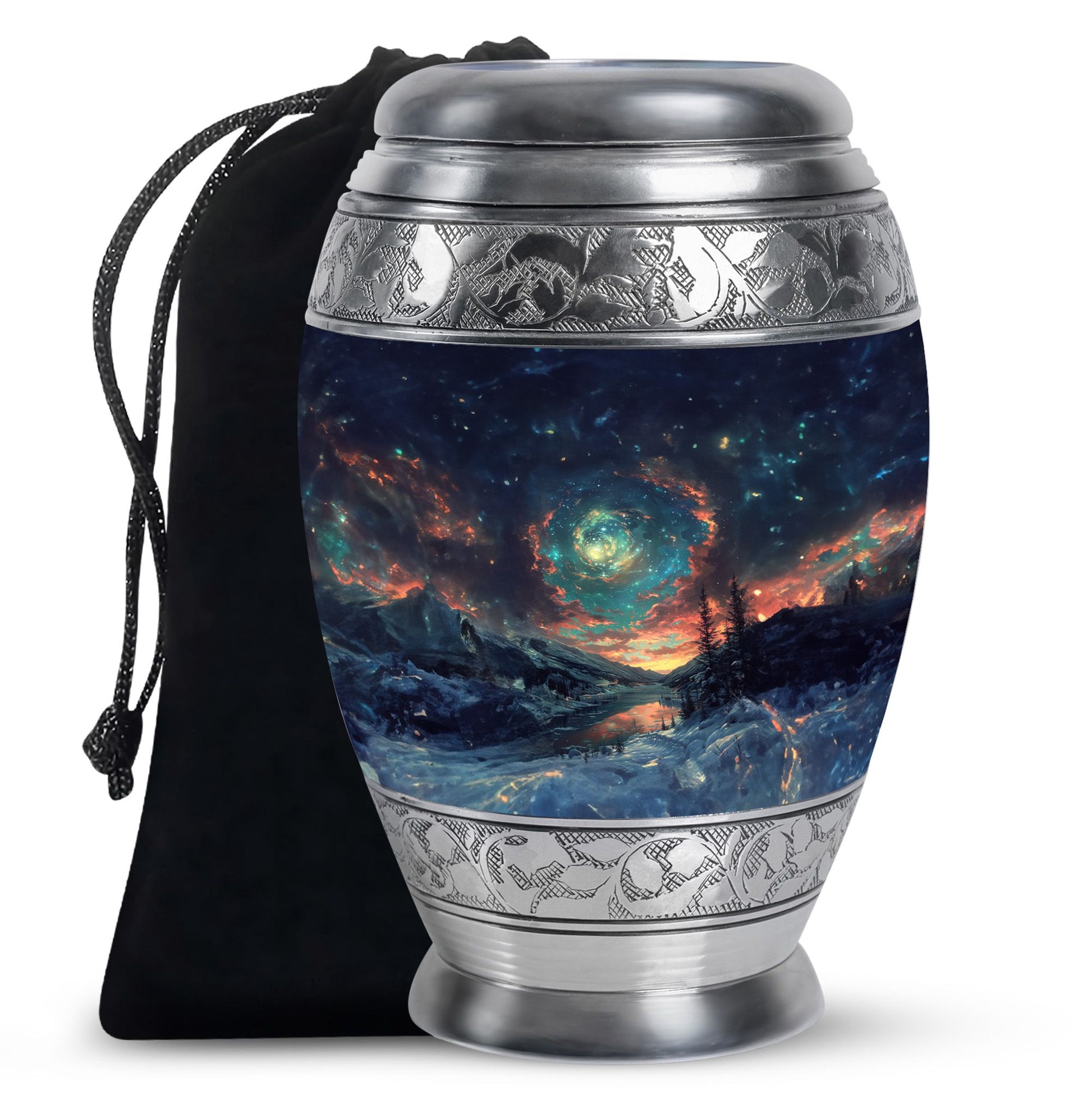 Majestic Sky Theme Large Urn 10 Inch