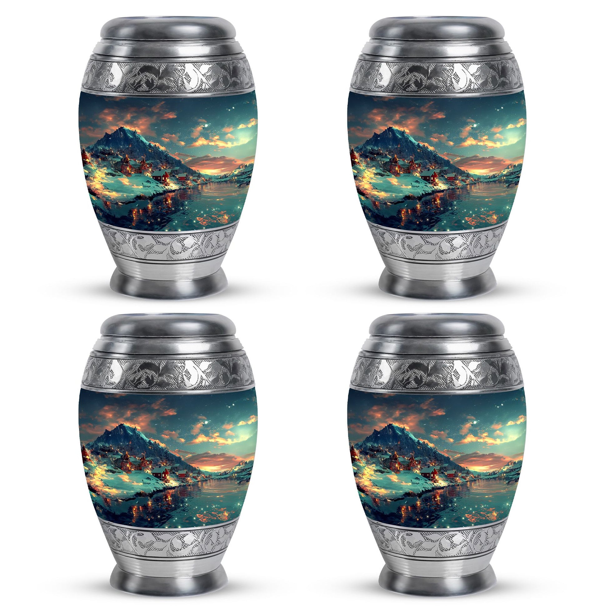 Majestic Sky Theme 3 Inch Keepsake Pack of 4