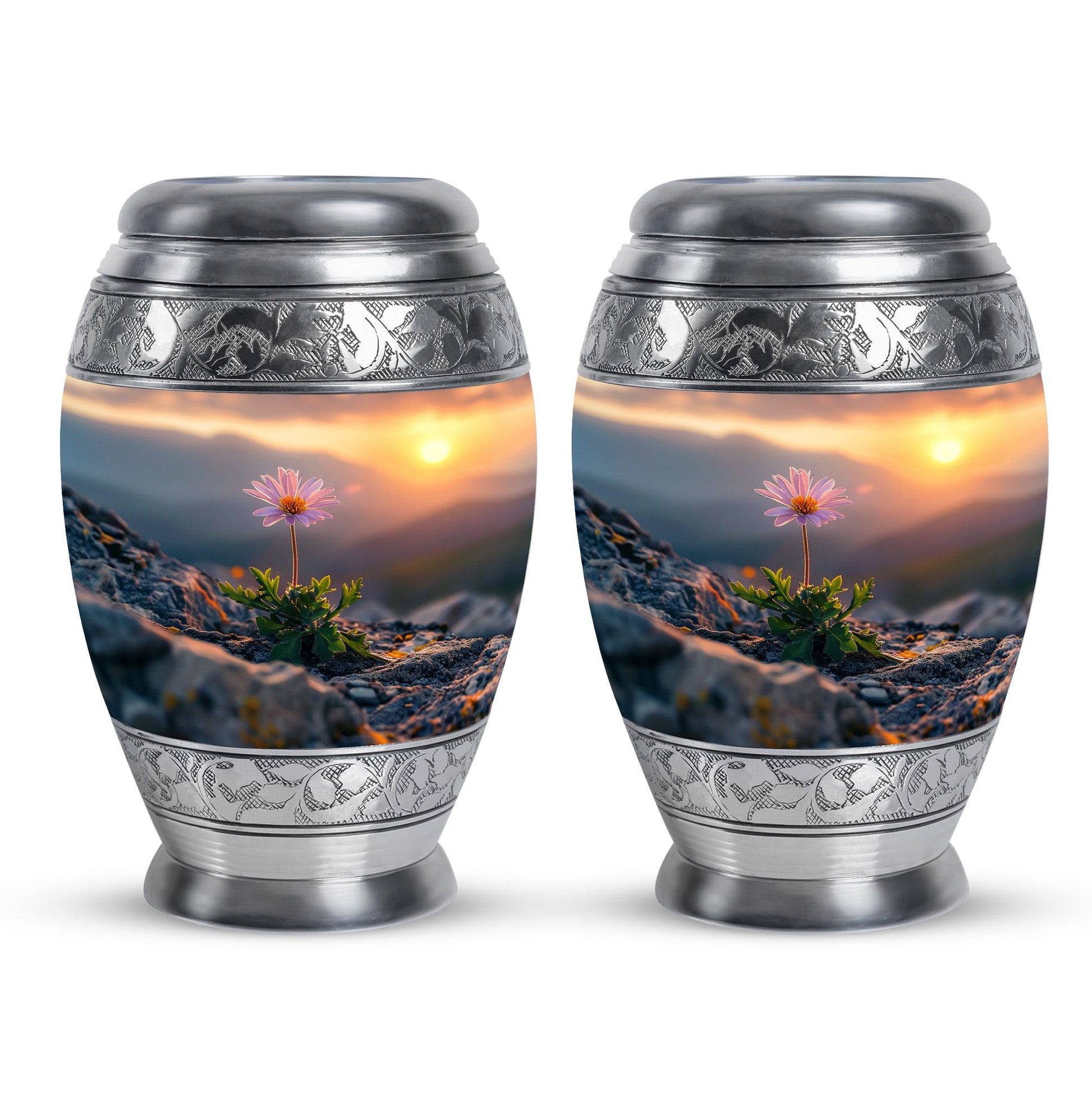 Flower Theme 3 Inch Keepsake Pack of 2