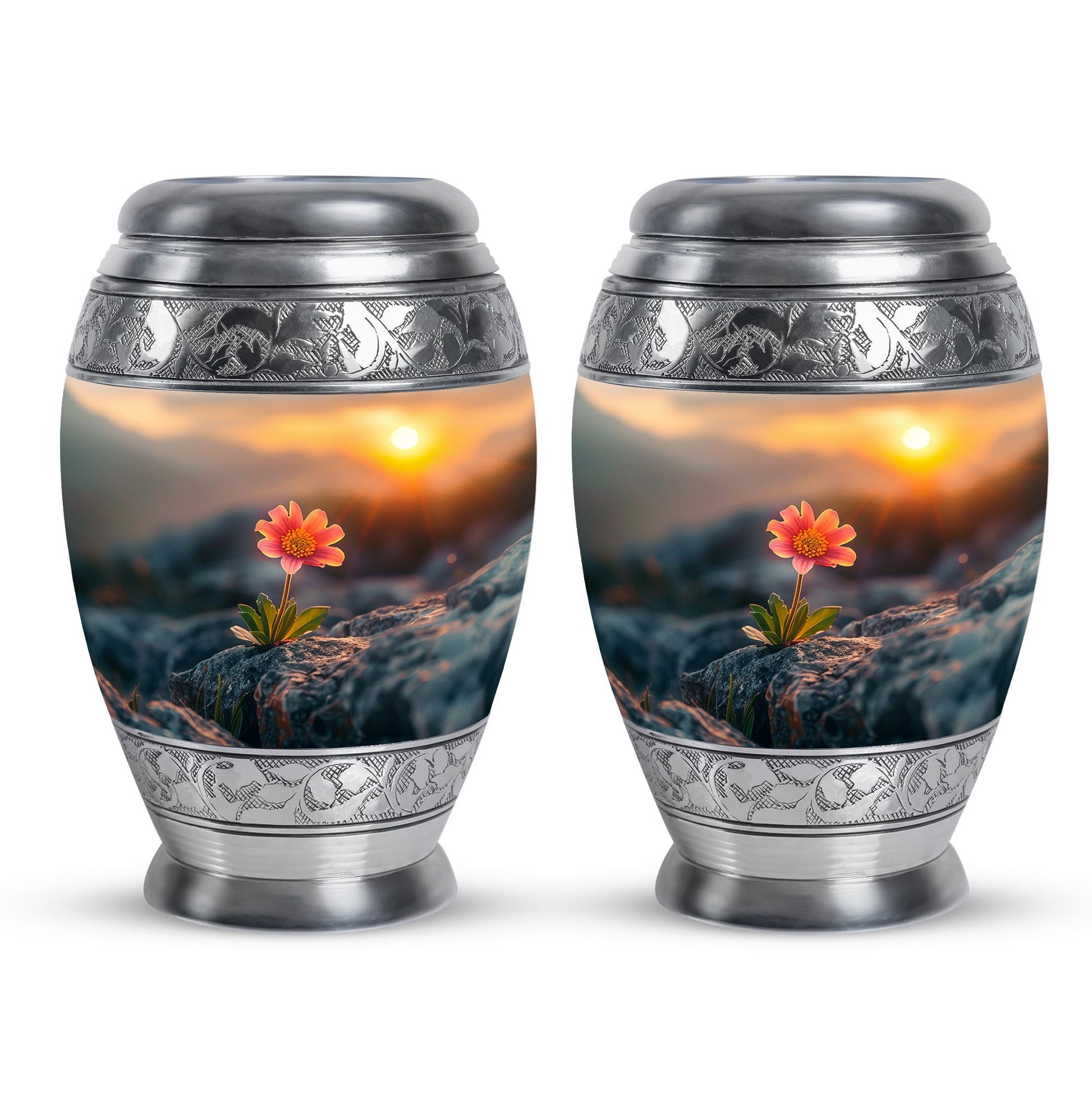 Flower Theme 3 Inch Keepsake Pack of 2