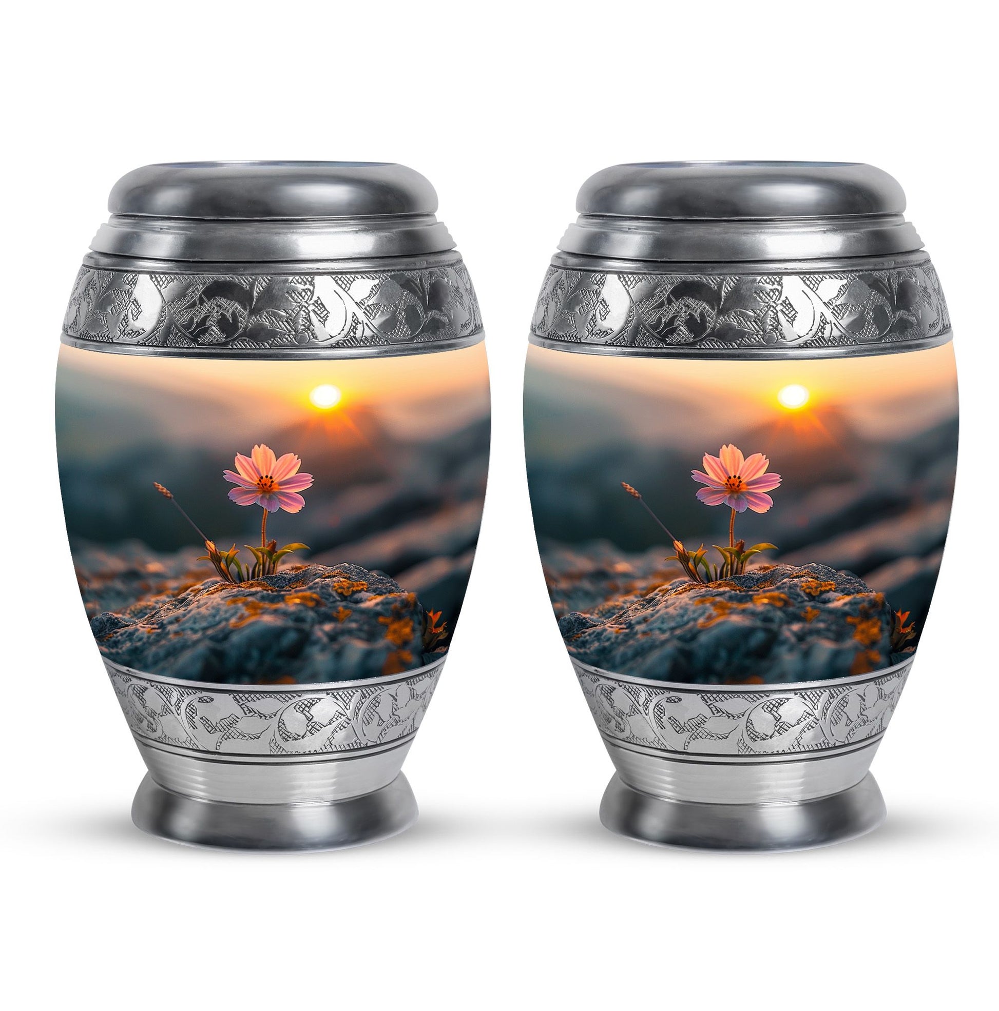 Flower Theme 3 Inch Keepsake Pack of 2
