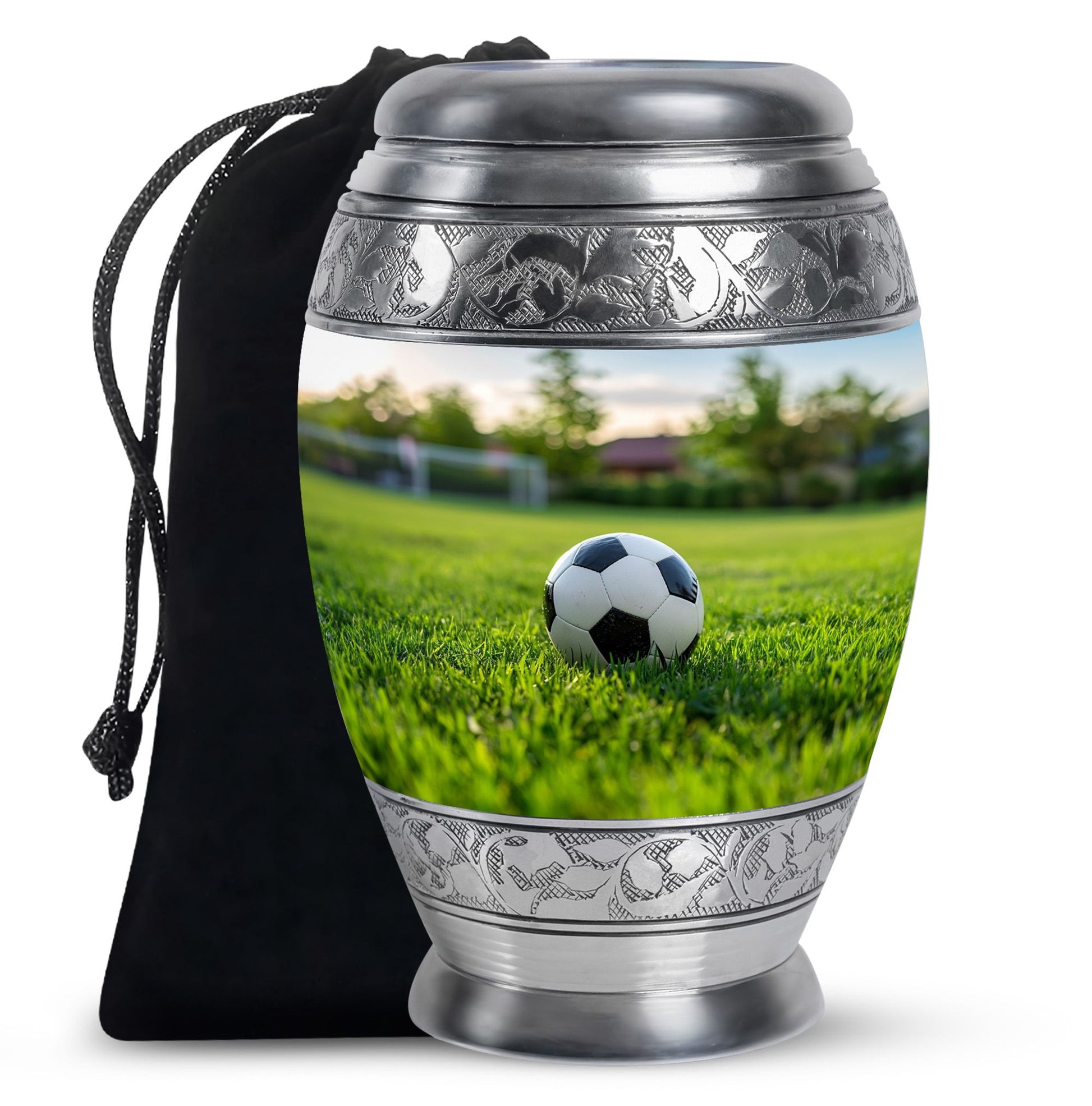 Foothball Theme Large Urn 10 Inch