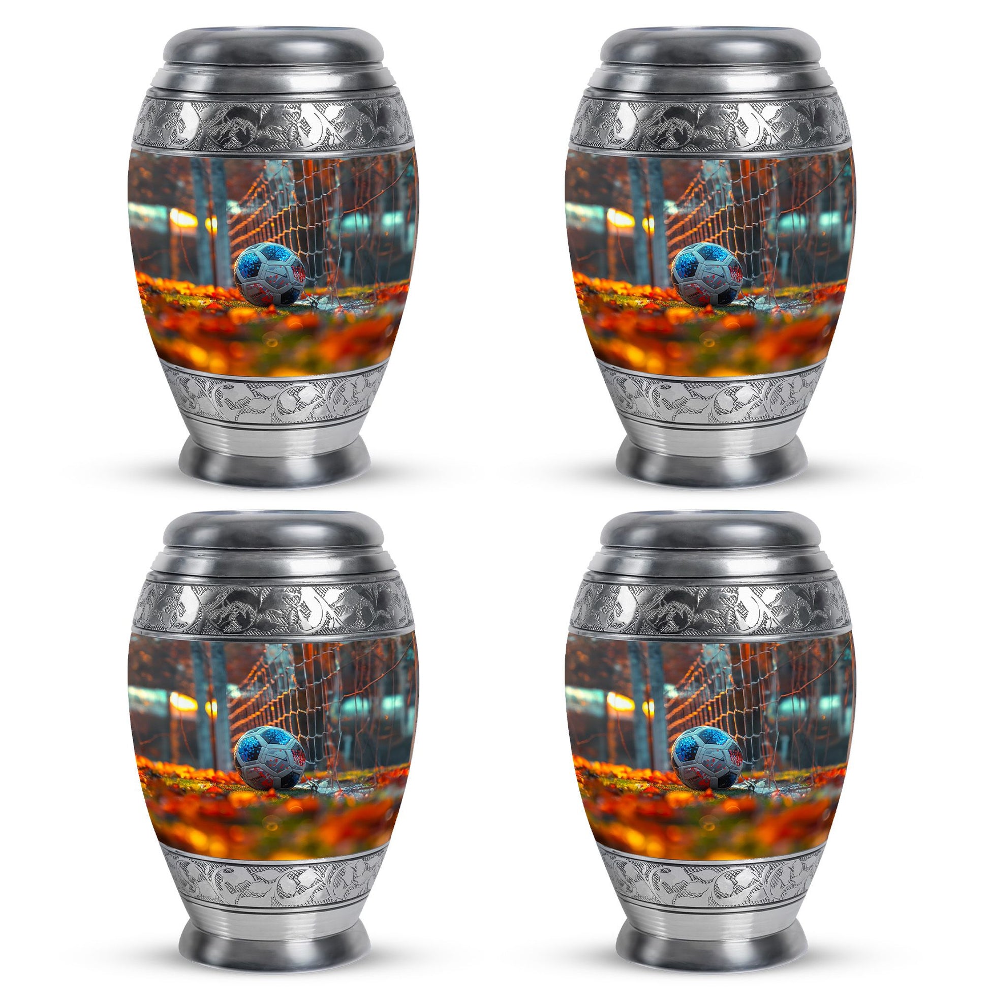 Foothball Theme 3 Inch Keepsake Pack of 4