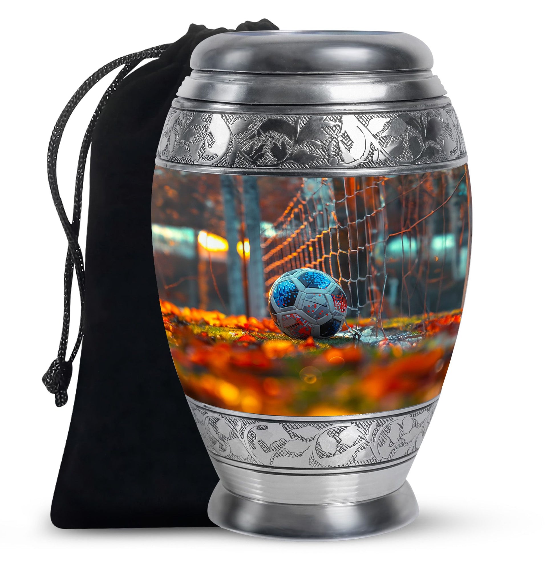 Foothball Theme Large Urn 10 Inch