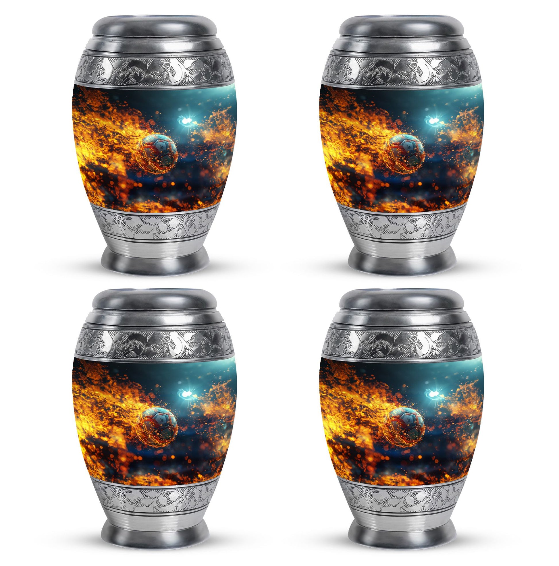 Foothball Theme 3 Inch Keepsake Pack of 4
