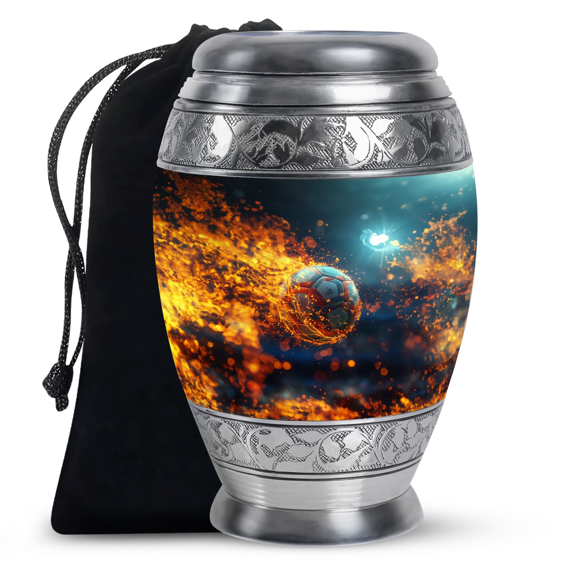 Foothball Theme Large Urn 10 Inch