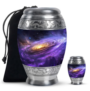 Galaxy Theme Large Urn With 1 Keepsake Urn