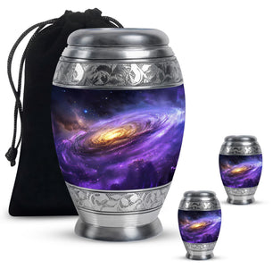 Galaxy Theme Large Urn With 2 Keepsake Urn