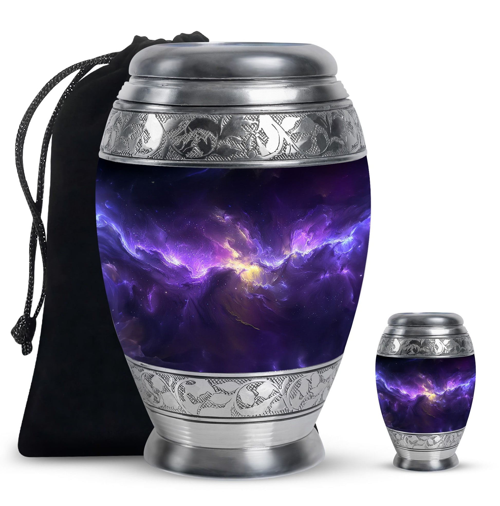 Galaxy Theme Large Urn With 1 Keepsake Urn