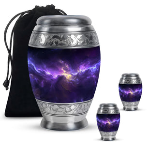 Galaxy Theme Large Urn With 2 Keepsake Urn