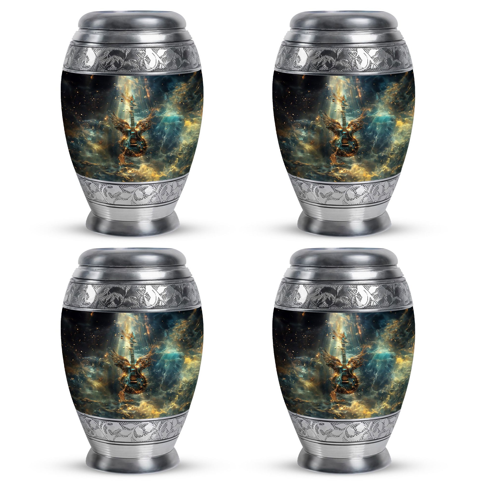 Guitar Theme 3 Inch Keepsake Pack of 4