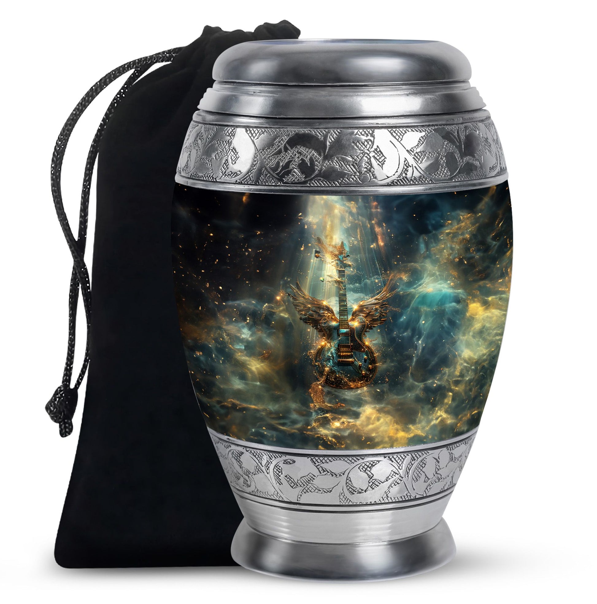Guitar Theme Large Urn 10 Inch