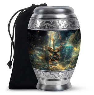 Guitar Theme Large Urn 10 Inch