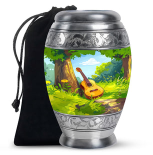 Guitar Theme Large Urn 10 Inch