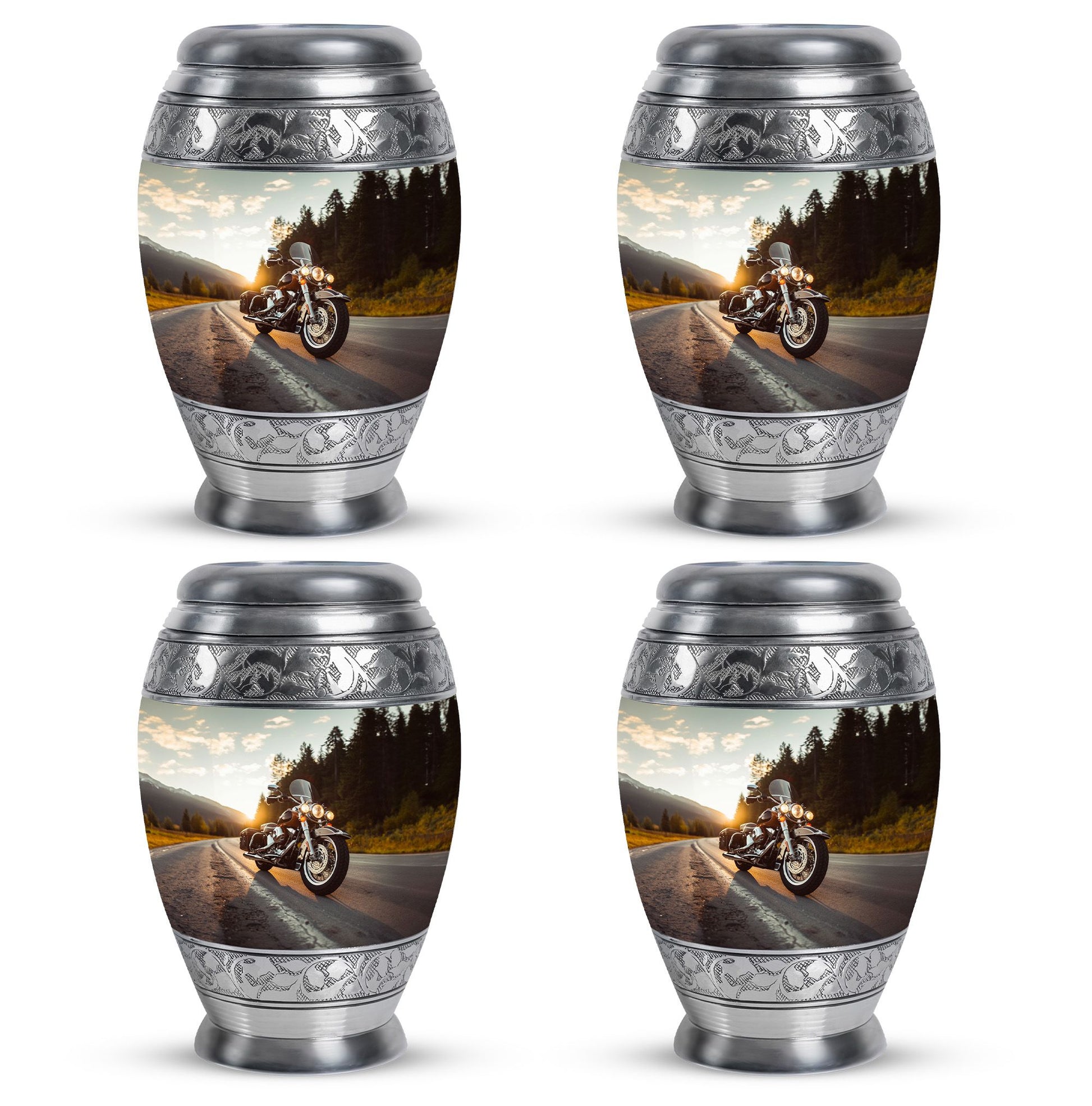 Bike Theme 3 Inch Keepsake Pack of 4