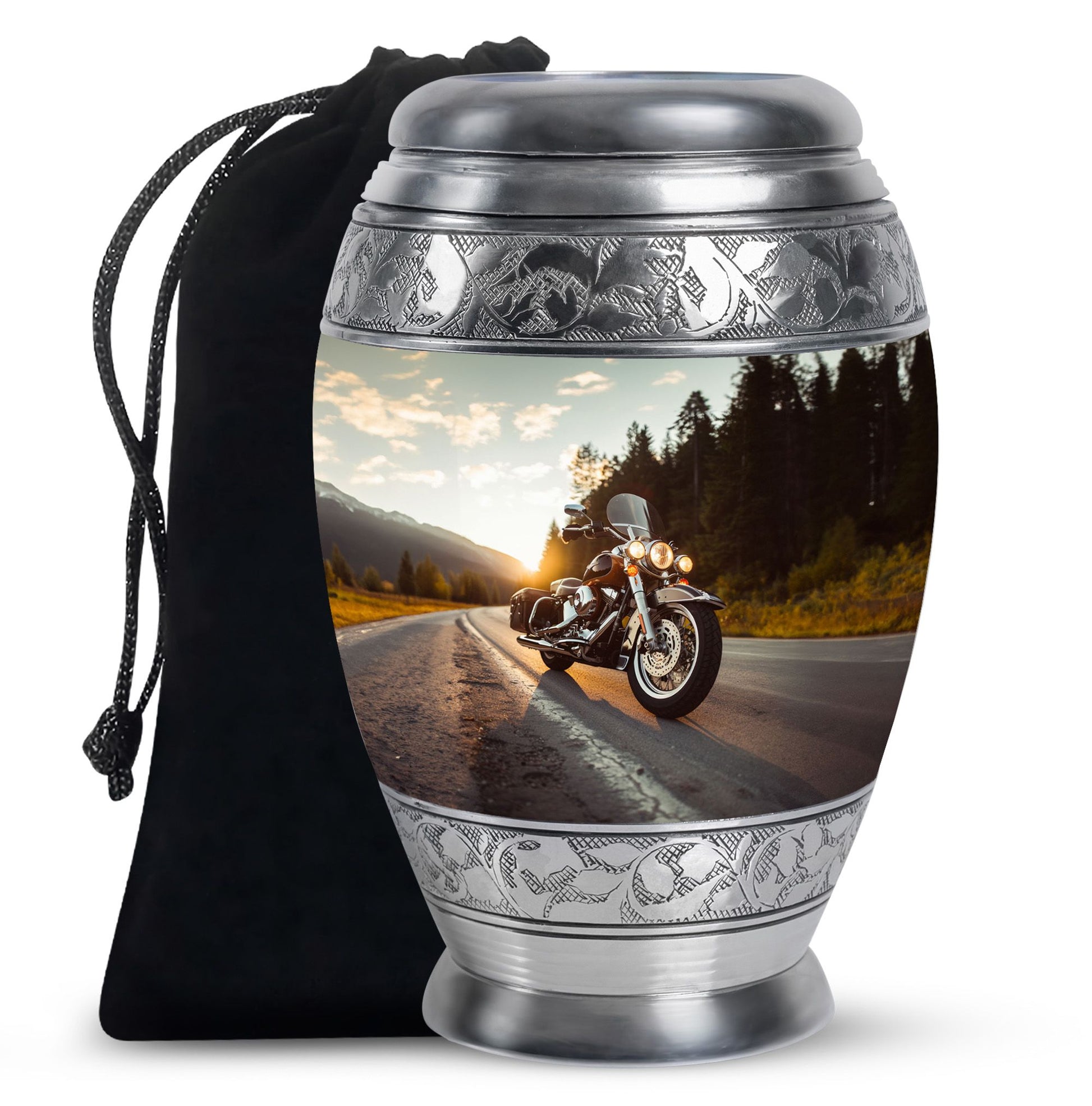 Bike Theme Large Urn 10 Inch