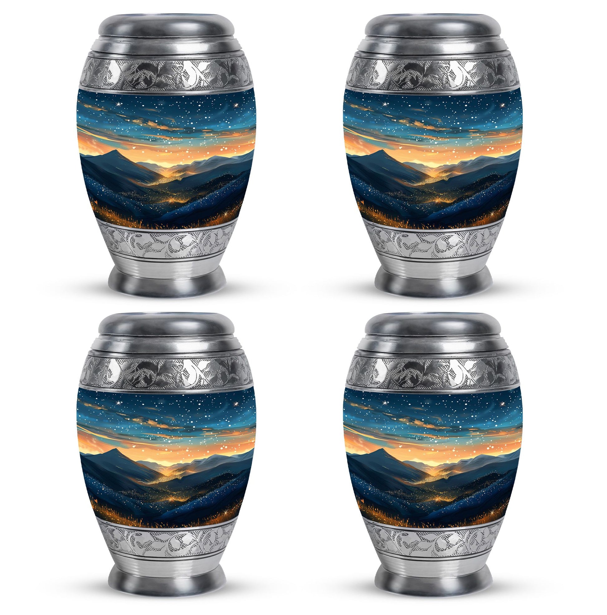 Majestic Sky Theme 3 Inch Keepsake Pack of 4