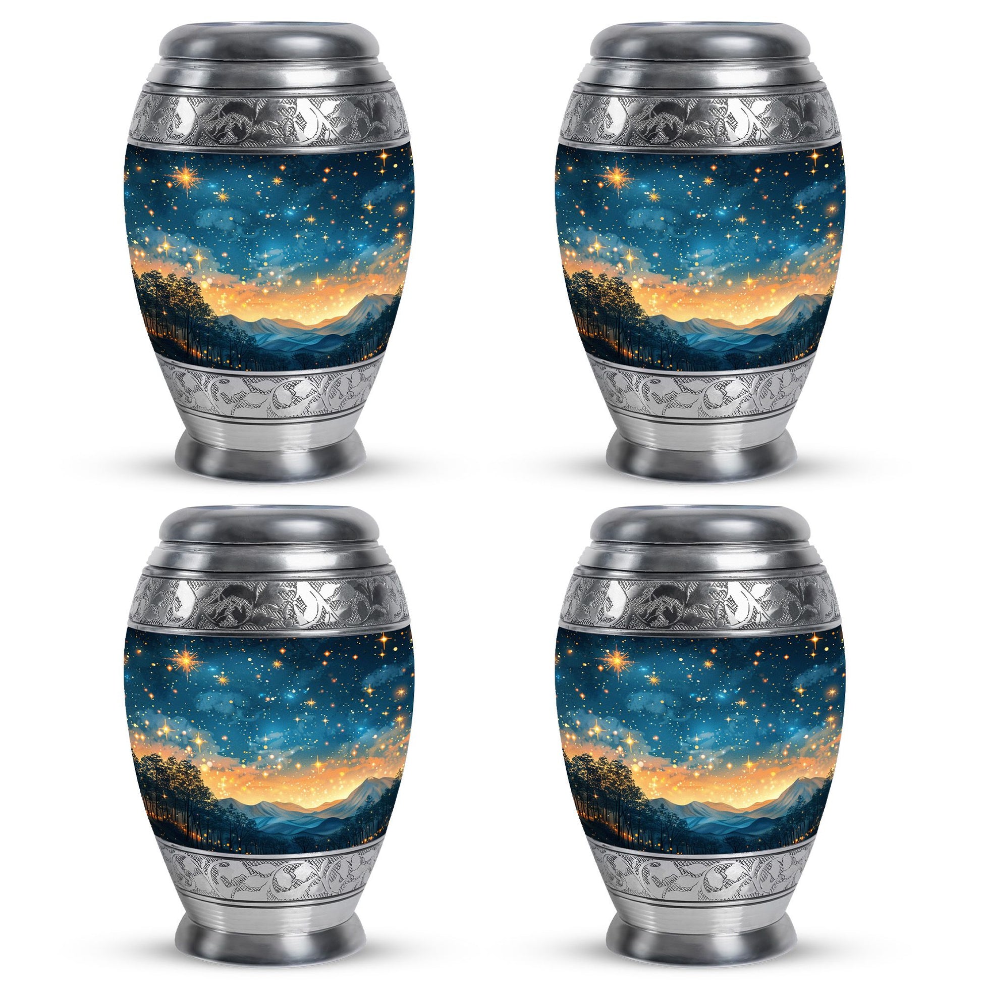 Majestic Sky Theme 3 Inch Keepsake Pack of 4