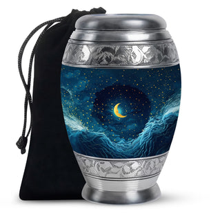 Majestic Moon Theme Large Urn 10 Inch