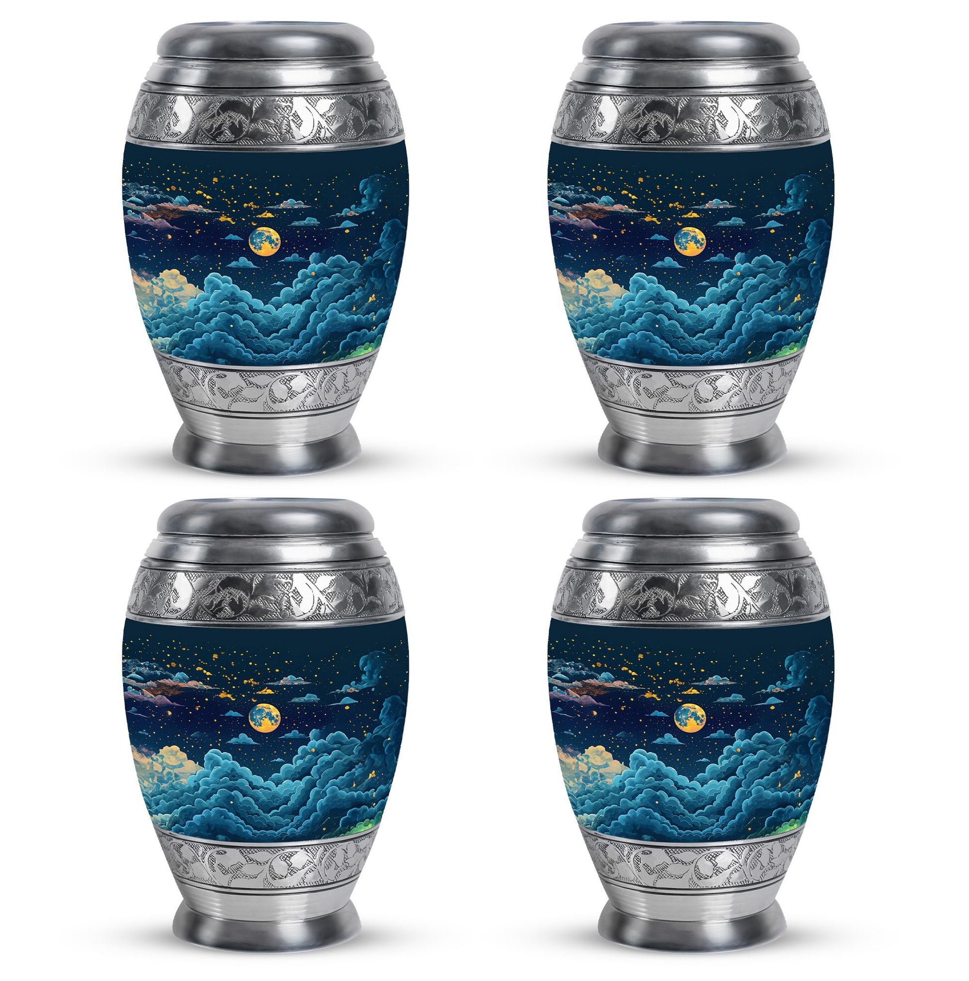 Majestic Moon Theme 3 Inch Keepsake Pack of 4