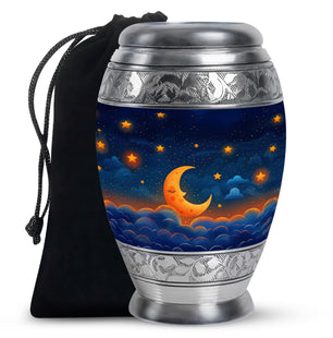 Night Sky Theme Large Urn 10 Inch