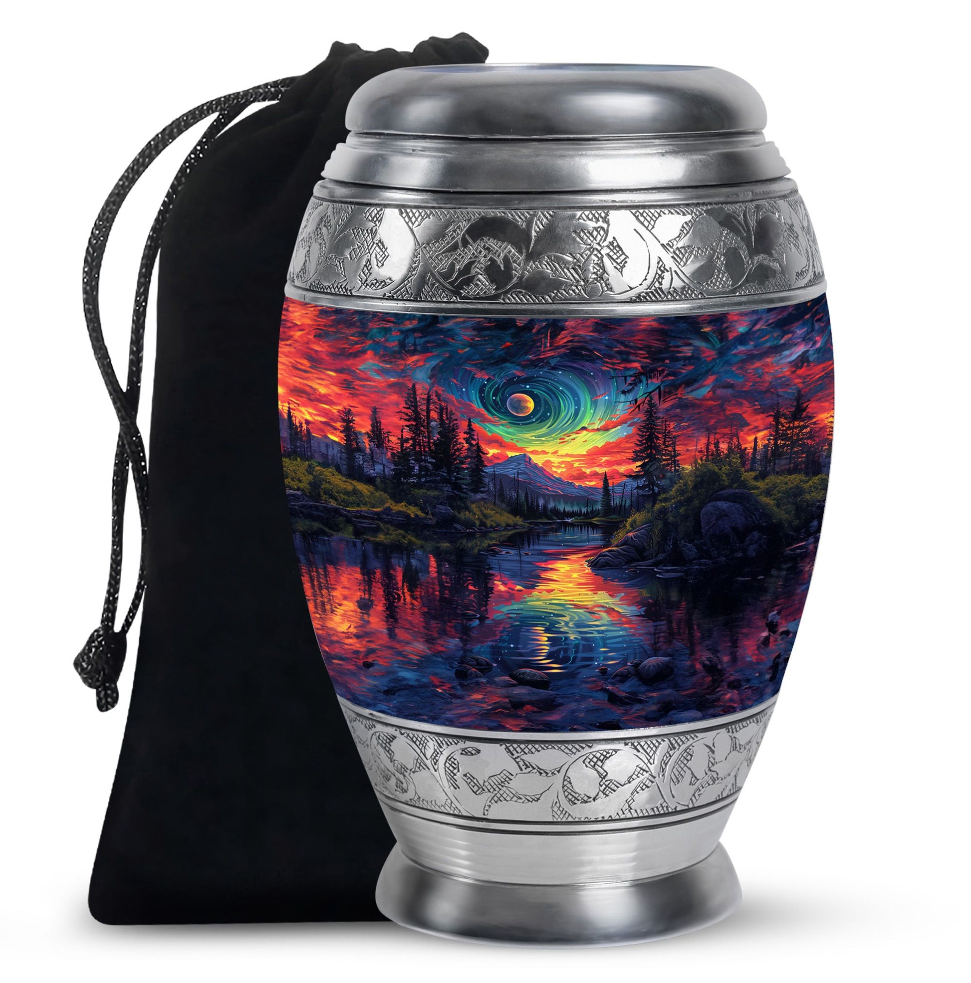 Majestic Sky Theme Large Urn 10 Inch