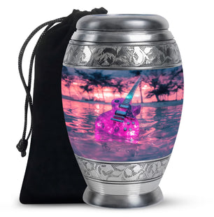 Guitar Theme Large Urn 10 Inch