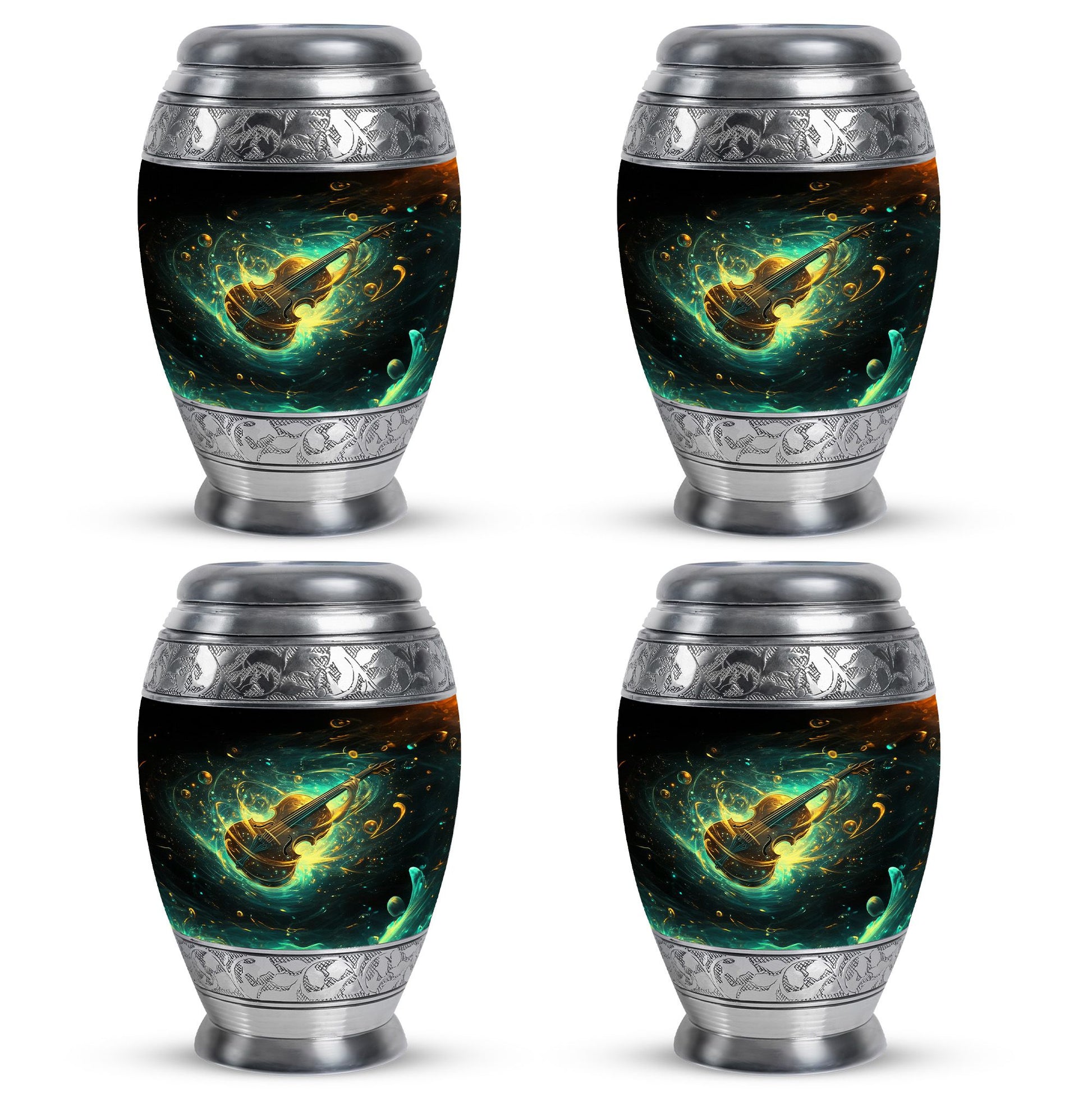 Guitar Theme 3 Inch Keepsake Pack of 4