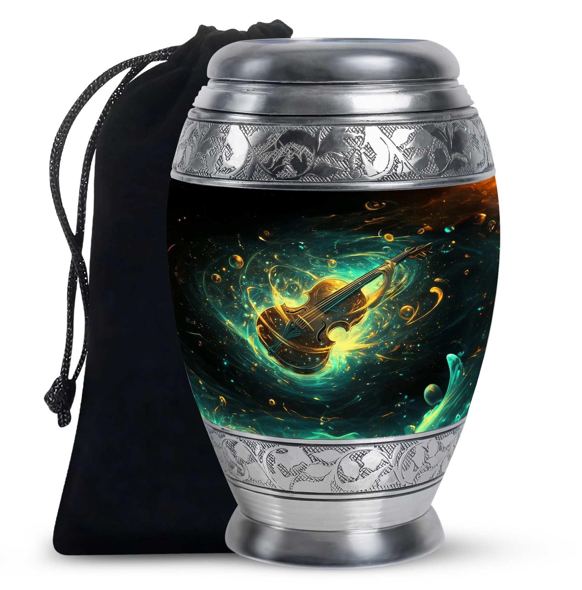 Guitar Theme Large Urn 10 Inch