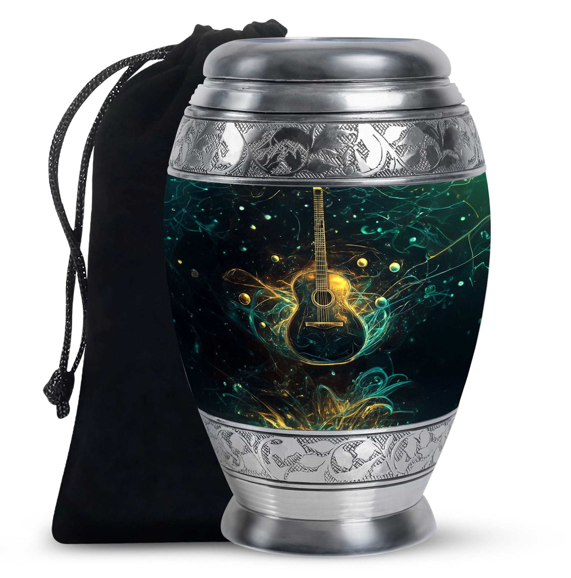 Guitar Theme Large Urn 10 Inch