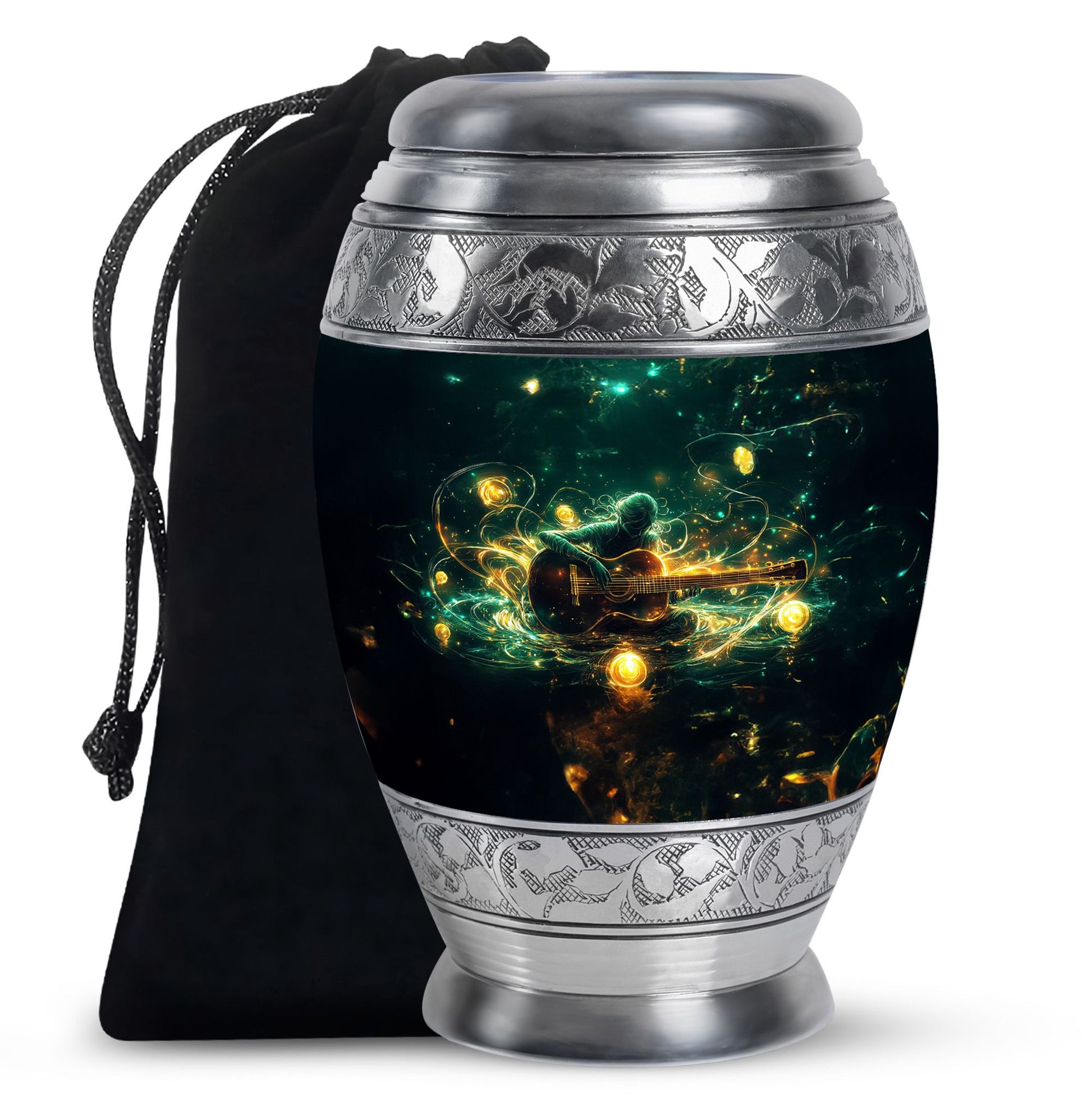 Guitar Theme Large Urn 10 Inch